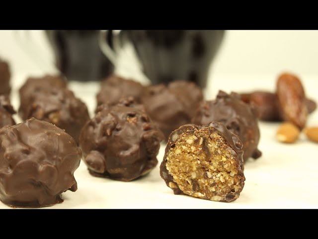  Шоколадные конфеты с финиками и орехами