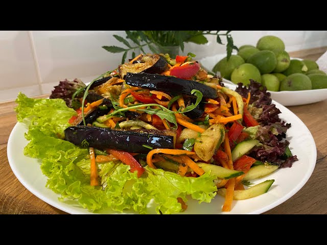 Нереально вкусный салат с баклажанами по-корейски