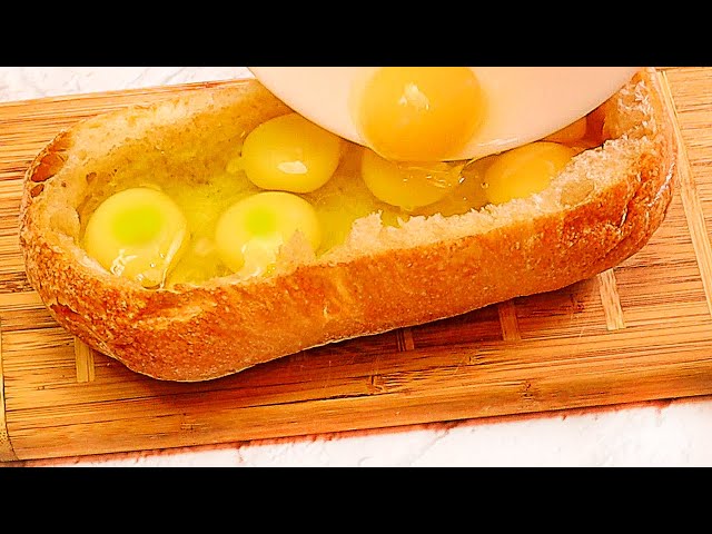 Быстрый и вкусный завтрак из яиц и одного батона