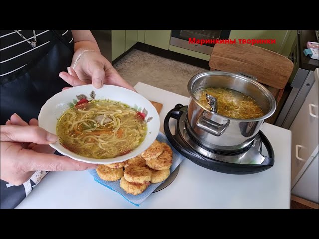 Суп и драники на обед